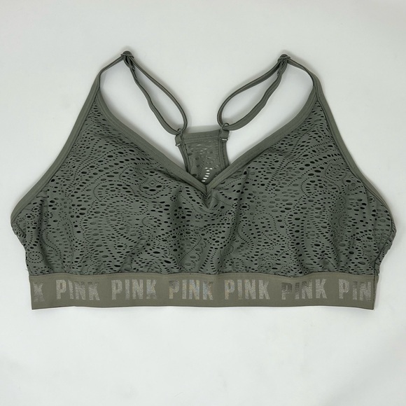 🔥VS PINK Sport Ultimate Lightly Lined Lace Bra XL - Picture 1 of 11